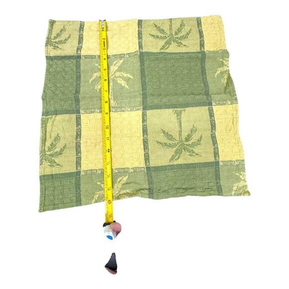 Set 6 Palm Tree Pattern Cotton Placemats Fabric Napkins Coastal Beach House READ - Picture 5 of 9